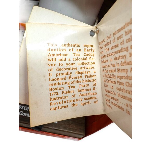 Gorham Limited Edition Boston Tea Party 1773 Commemorative Tea Caddy - Picture 3 of 7